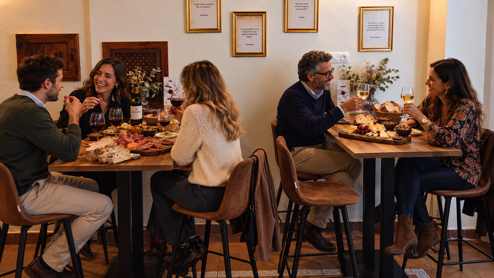 Ibéricos y quesos en La Taberna de Cervantes del Convento de Lillo